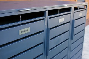 Zabudowa, Obudowa kosza na śmieci 3x240L metalowa STEELMAN antracyt+GRATIS