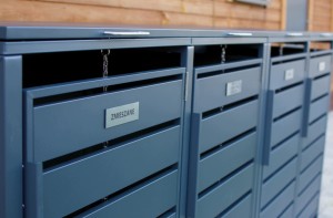 Zabudowa, Obudowa kosza na śmieci 4x240L metalowa STEELMAN antracyt+GRATIS