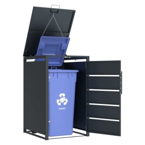 Zabudowa, Obudowa kosza na smieci 5x240L, STEELMAN antracyt High+GRATIS