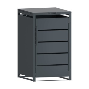 Zabudowa, Obudowa kosza na smieci 240L metalowa, STEELMAN antracyt High
