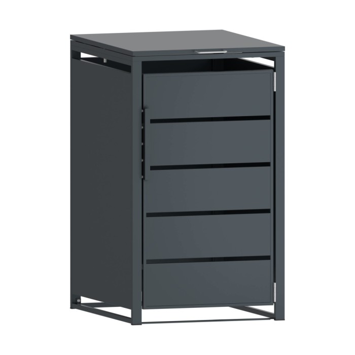 Zabudowa, Obudowa kosza na smieci 240L metalowa, STEELMAN antracyt High