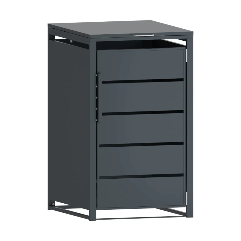 Zabudowa, Obudowa kosza na smieci 240L metalowa, STEELMAN antracyt High