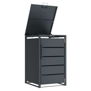 Zabudowa, Obudowa kosza na smieci 240L metalowa, STEELMAN antracyt High