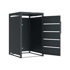 Zabudowa, Obudowa kosza na smieci 240L metalowa, STEELMAN antracyt High