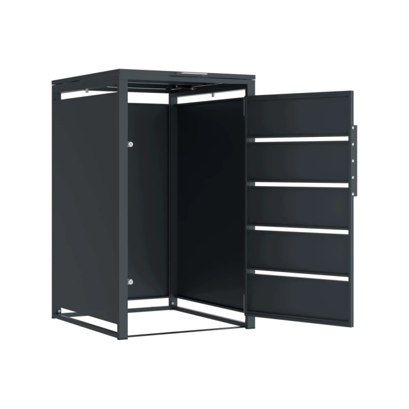 Zabudowa, Obudowa kosza na smieci 240L metalowa, STEELMAN antracyt High