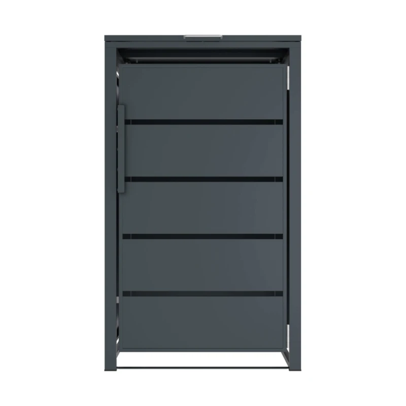 Zabudowa, Obudowa kosza na smieci 240L metalowa, STEELMAN antracyt High
