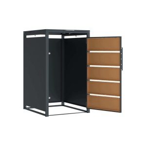 Zabudowa, Obudowa kosza na smieci 240L metalowa, STEELMAN złoty dąb High