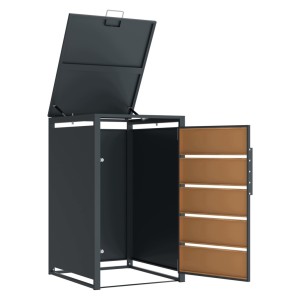 Zabudowa, Obudowa kosza na smieci 240L metalowa, STEELMAN złoty dąb High