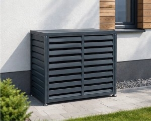 Zabudowa, obudowa pompy ciepła metalowa, 100x50x92 cm STEELMAN antracyt