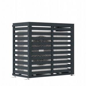Zabudowa, obudowa pompy ciepła metalowa, 100x50x92 cm STEELMAN antracyt