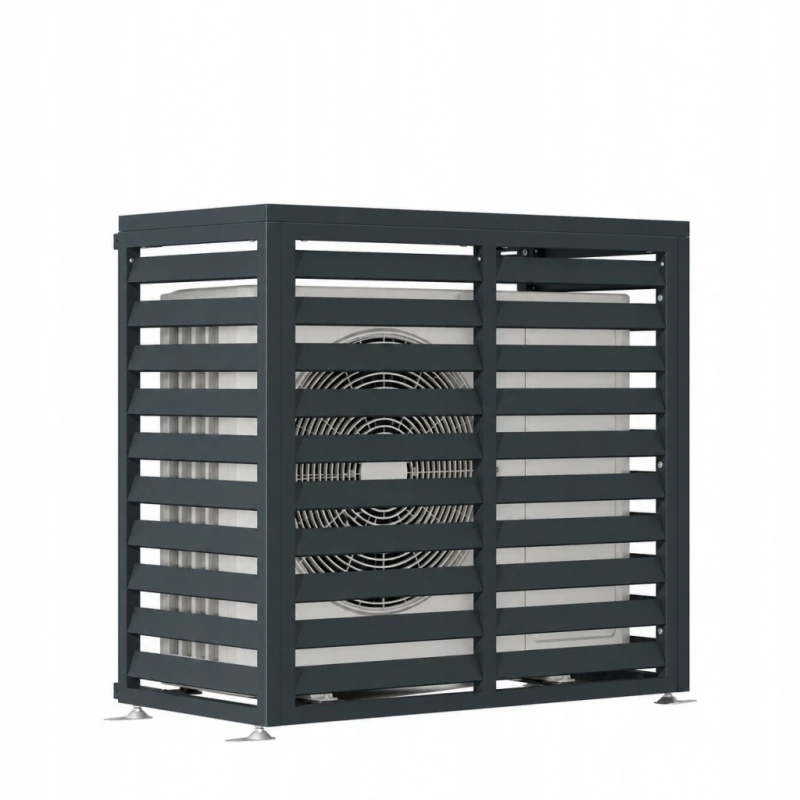 Zabudowa, obudowa pompy ciepła metalowa, 100x50x92 cm STEELMAN antracyt