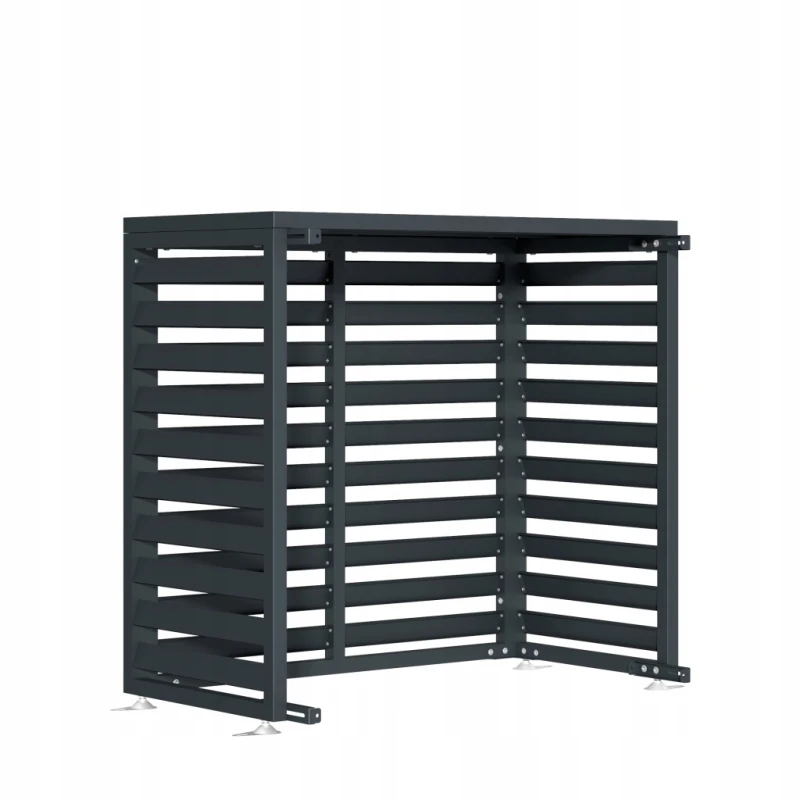 Zabudowa, obudowa pompy ciepła metalowa, 100x50x92 cm STEELMAN antracyt