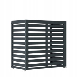 Zabudowa, obudowa pompy ciepła metalowa, 100x50x92 cm STEELMAN antracyt