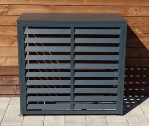 Zabudowa, obudowa pompy ciepła metalowa, 100x50x92 cm STEELMAN antracyt