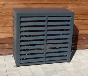 Zabudowa, obudowa pompy ciepła metalowa, 100x50x92 cm STEELMAN antracyt