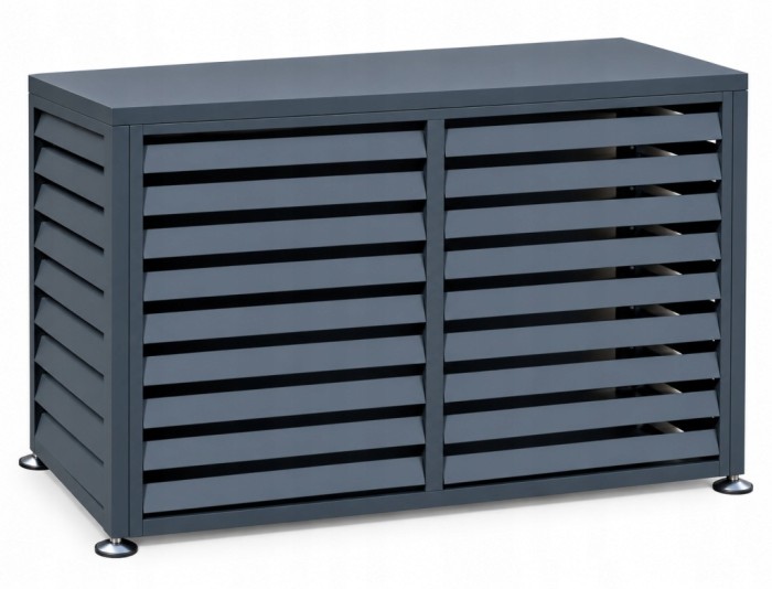 Zabudowa, obudowa pompy ciepła metalowa, 140x50x92 cm STEELMAN antracyt