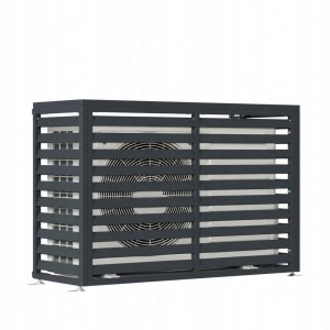 Zabudowa, obudowa pompy ciepła metalowa, 140x50x92 cm STEELMAN antracyt