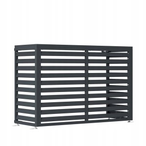 Zabudowa, obudowa pompy ciepła metalowa, 140x50x92 cm STEELMAN antracyt