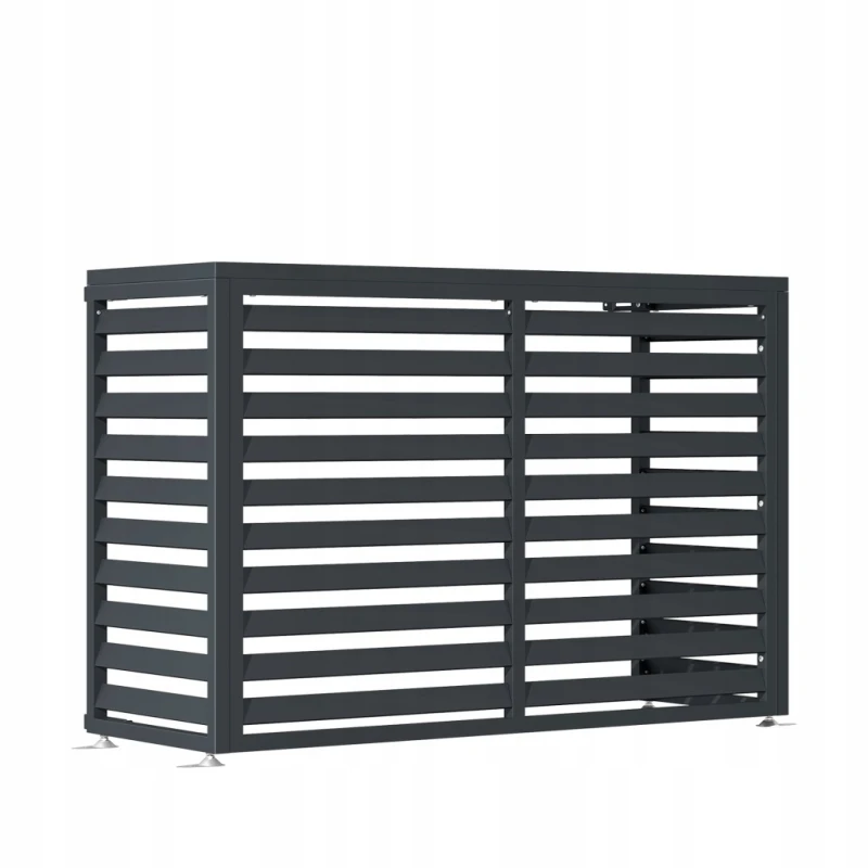 Zabudowa, obudowa pompy ciepła metalowa, 140x50x92 cm STEELMAN antracyt