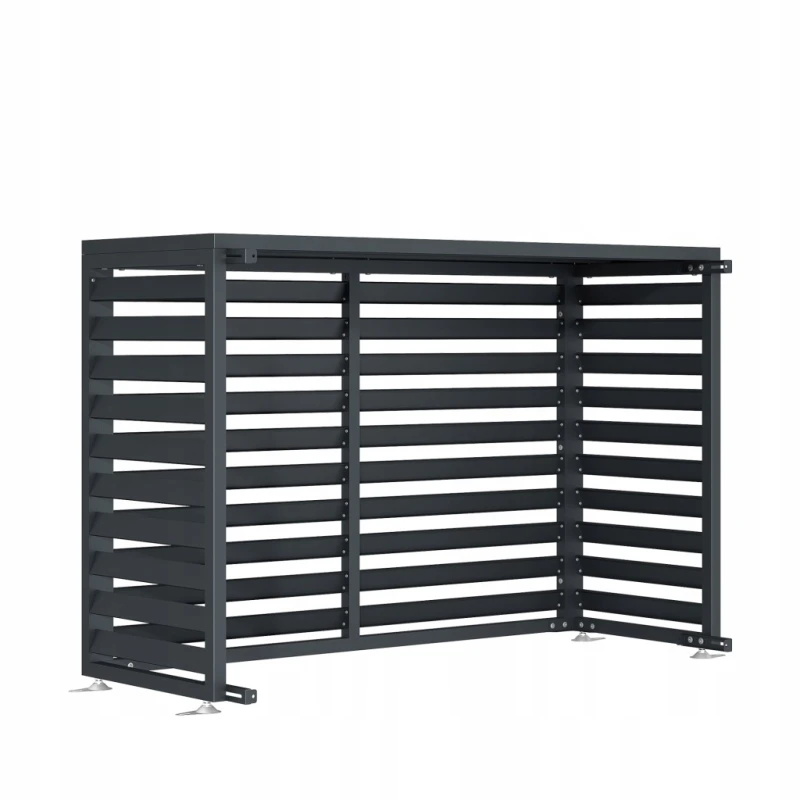Zabudowa, obudowa pompy ciepła metalowa, 140x50x92 cm STEELMAN antracyt