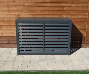 Zabudowa, obudowa pompy ciepła metalowa, 140x50x92 cm STEELMAN antracyt