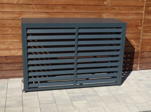 Zabudowa, obudowa pompy ciepła metalowa, 140x50x92 cm STEELMAN antracyt