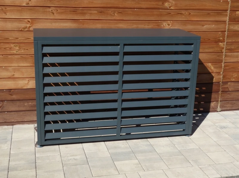 Zabudowa, obudowa pompy ciepła metalowa, 140x50x92 cm STEELMAN antracyt