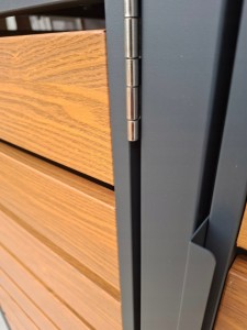 Zabudowa, Obudowa kosza na śmieci 3x240L metalowa STEELMAN złoty dąb+GRATIS
