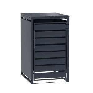 Zabudowa, Obudowa kosza na śmieci 240L metalowa STEELMAN antracyt