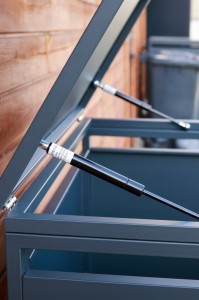 Zabudowa, Obudowa kosza na śmieci 240L metalowa STEELMAN antracyt