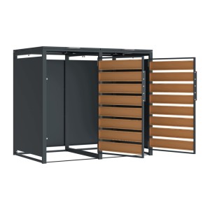 Zabudowa, Obudowa kosza na śmieci 2x240L metalowa STEELMAN złoty dąb